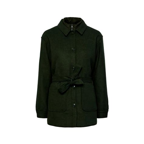 Chaqueta cropped acolchada en verde 